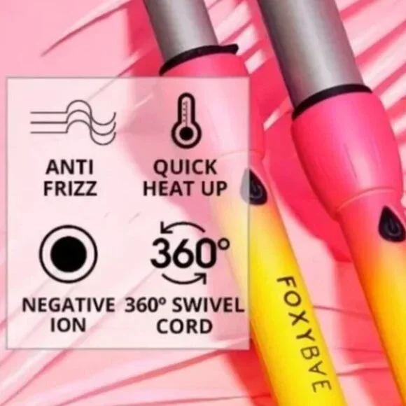 FOXY BAE CURLING WAND 25MM NEON ELECTRIC DREAM CURLING IRON LIKE NEW